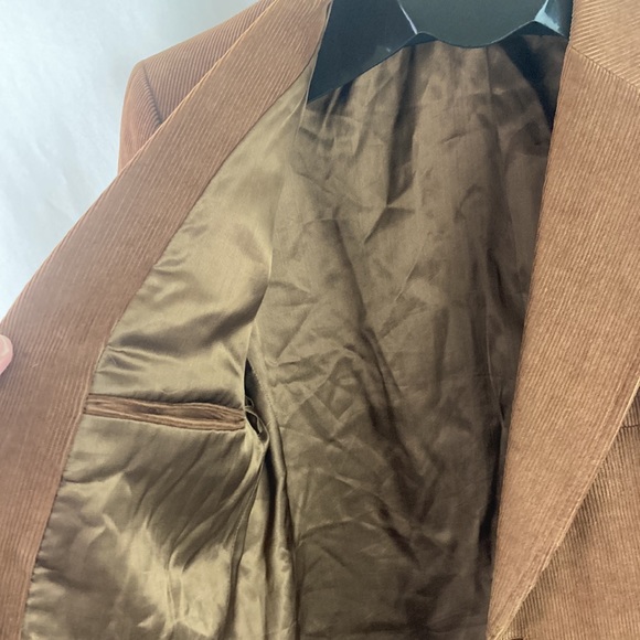 Two-Button Brown Corduroy Blazer Made in Romania - Picture 12 of 13